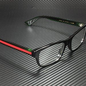 New Gucci Black Red 53mm Eyeglasses